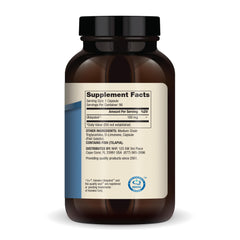 Back label of Dr. Mercola Ubiquinol 100 mg bottle