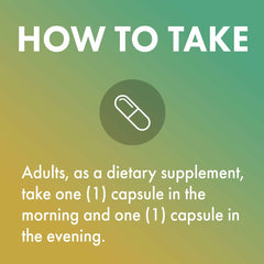 Serving size and capsule count on bottle label