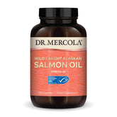 Dr. Mercola Wild Caught Alaskan Salmon Oil bottle label