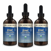 Front view of Dr. Mercola Zinc Liquid Drops bottle