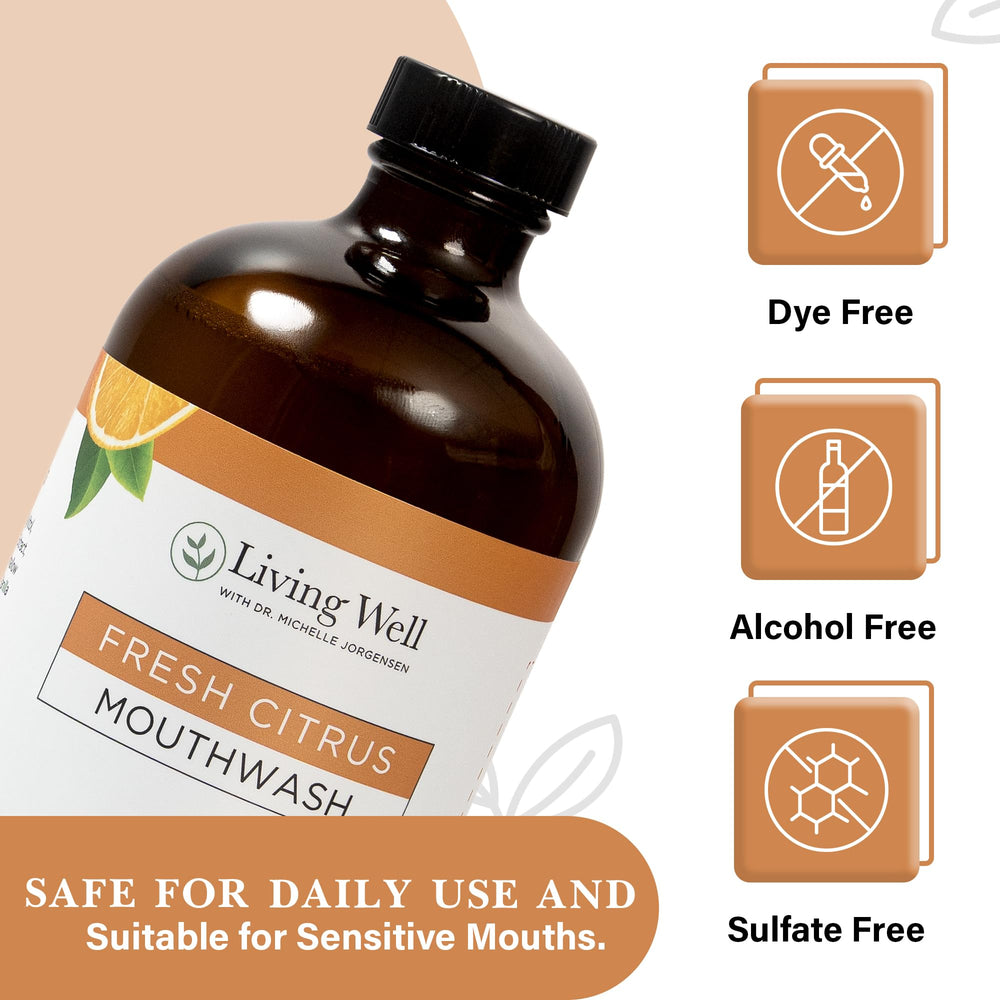 Natural ingredients layout featuring botanicals and citrus essential oils