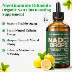 Usage instruction image for NAD+ liquid drops