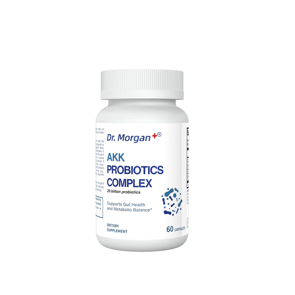 Dr. Morgan Akkermansia Probiotics Complex bottle – front view