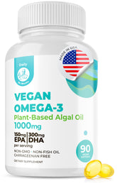Dr. Moritz vegan omega-3 softgels made from algae oil with DHA and EPA for adults and kids, 90-count
