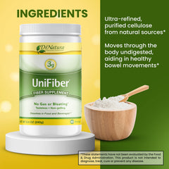 Digestive health concept with fiber supplement