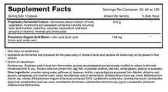 Graphic illustrating five-year fermentation process and prebiotics