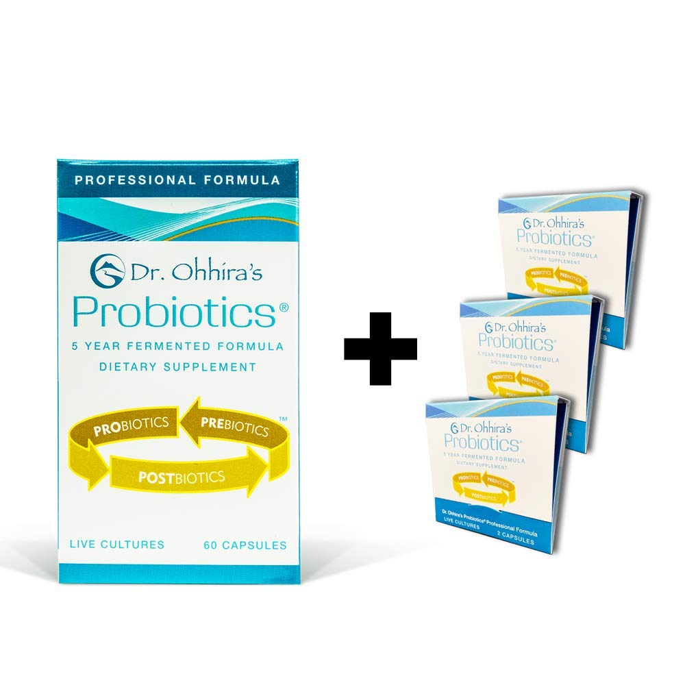 Dr. Ohhira's Probiotics Professional Formula – 60 Capsules with Bonus Travel Size Samples