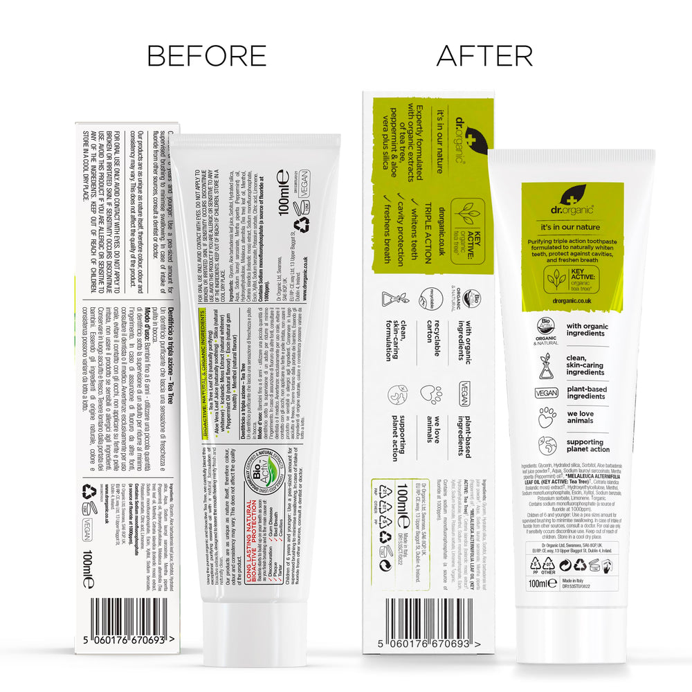Overall Dr.organic Tea Tree Toothpaste 100ml product image