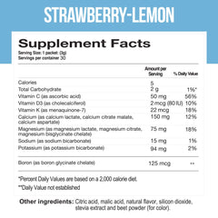 Back/ingredients panel of Cal-Mag Vites packaging