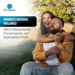 Two vegan charcoal capsules for gas relief