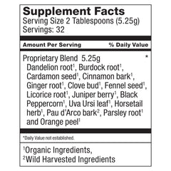 Dr. Schulze’s Detox Tea being brewed in a cup, suggesting energy and digestion benefits.