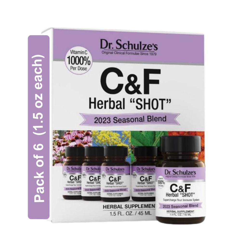 Dr. Schulze's Herbal Shot bottle label, 9 oz