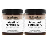 Dr. Schulze's Intestinal Formula #2 bottle front showing plant-based colon cleanse benefits