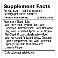 Dr. Schulze's Intestinal Formula #2 bottle label highlighting vegan gluten-free ingredients