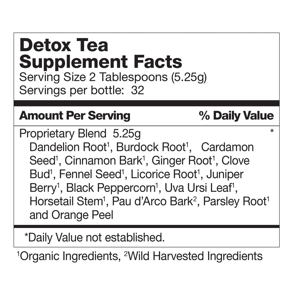 Dr. Schulze's 5-Day Liver Detox bottle back shows ingredients and suggested routine for informed use.