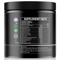 DR. SUNSHINE Forged 14-in-1 Shilajit label closeup highlighting herbal blend for men's vitality.