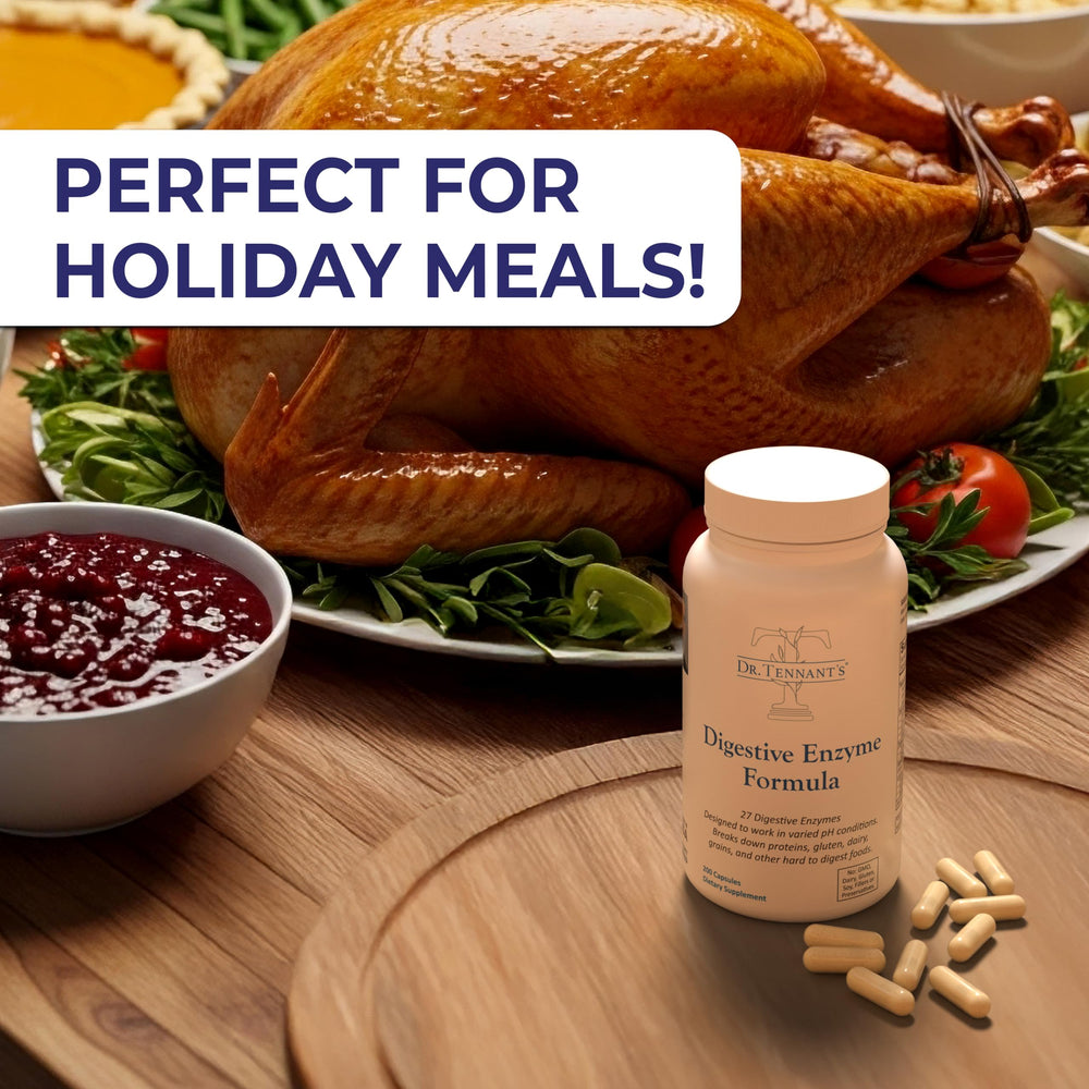 Packaging of Dr. Tennant's Digestive Enzymes