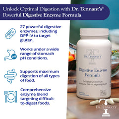 Nutritional information panel for Dr. Tennant's Digestive Enzymes