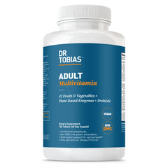 Bottle of Dr. Tobias Adult Multivitamin with 180 tablets.
