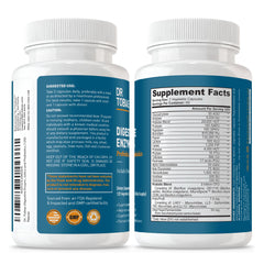 Plant-based digestive enzyme formula and GMP facility mention