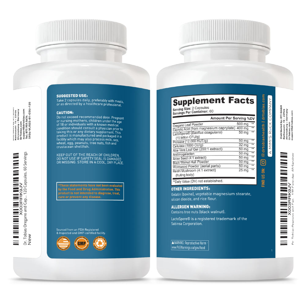 GMP-certified facility and Non-GMO quality seals