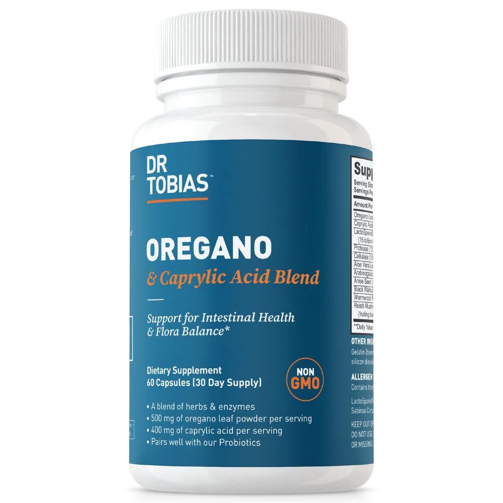 Dr. Tobias Oregano Caprylic Acid 60 capsules bottle