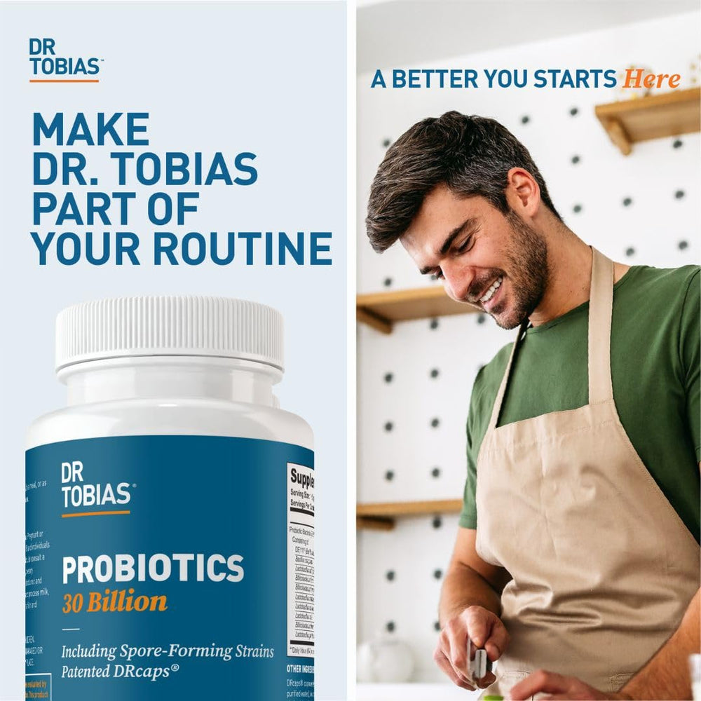 Illustration of healthy digestion representing Dr. Tobias Probiotics