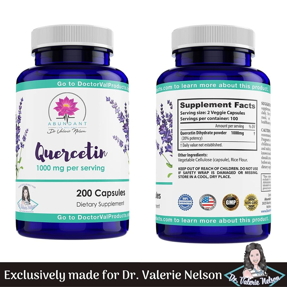 Quercetin 500 mg packaging and bottle