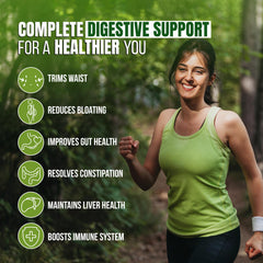 Digestive health concept with gut-friendly imagery