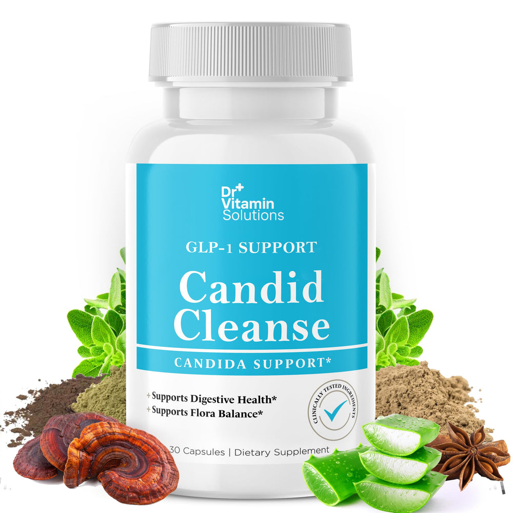Dr Vitamin Solutions candid cleanse bottle with GLP-1 support ingredients