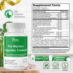 Product label of DR VITAMIN SOLUTIONS Fat Burner