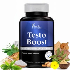 DR VITAMIN SOLUTIONS Testo Boost bottle with label