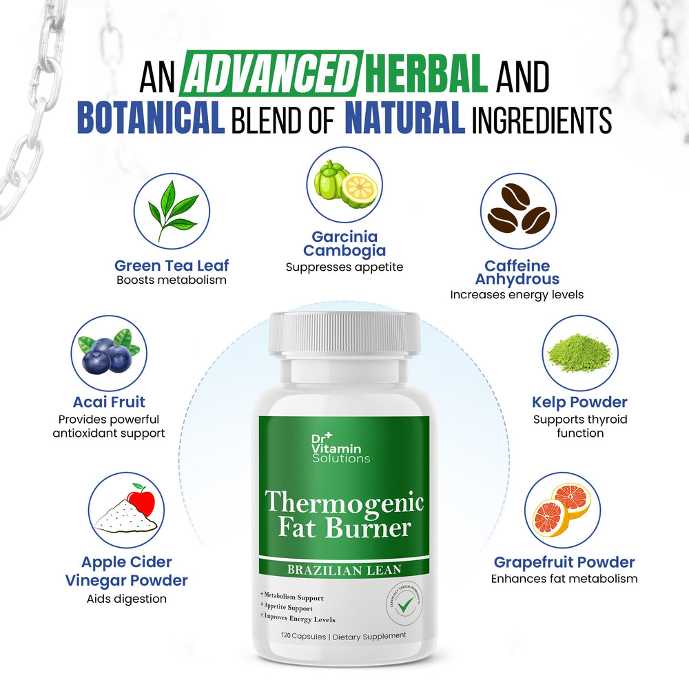 Thermogenic Belly Fat Burner capsules spilling from bottle