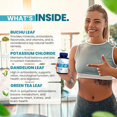 DR VITAMIN SOLUTIONS Water Flush bottle closeup label showcases caffeine-free, gentle daily use