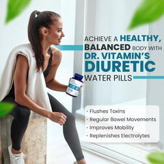DR VITAMIN SOLUTIONS Water Flush potassium B6 tablets emphasize electrolyte awareness for balanced elimination