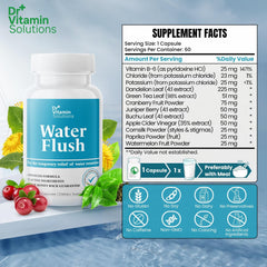 Ingredients highlight showing green tea, dandelion leaf, and cranberry