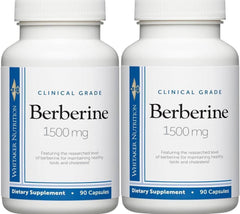 Front view of Dr. Whitaker Berberine bottle with 180-count