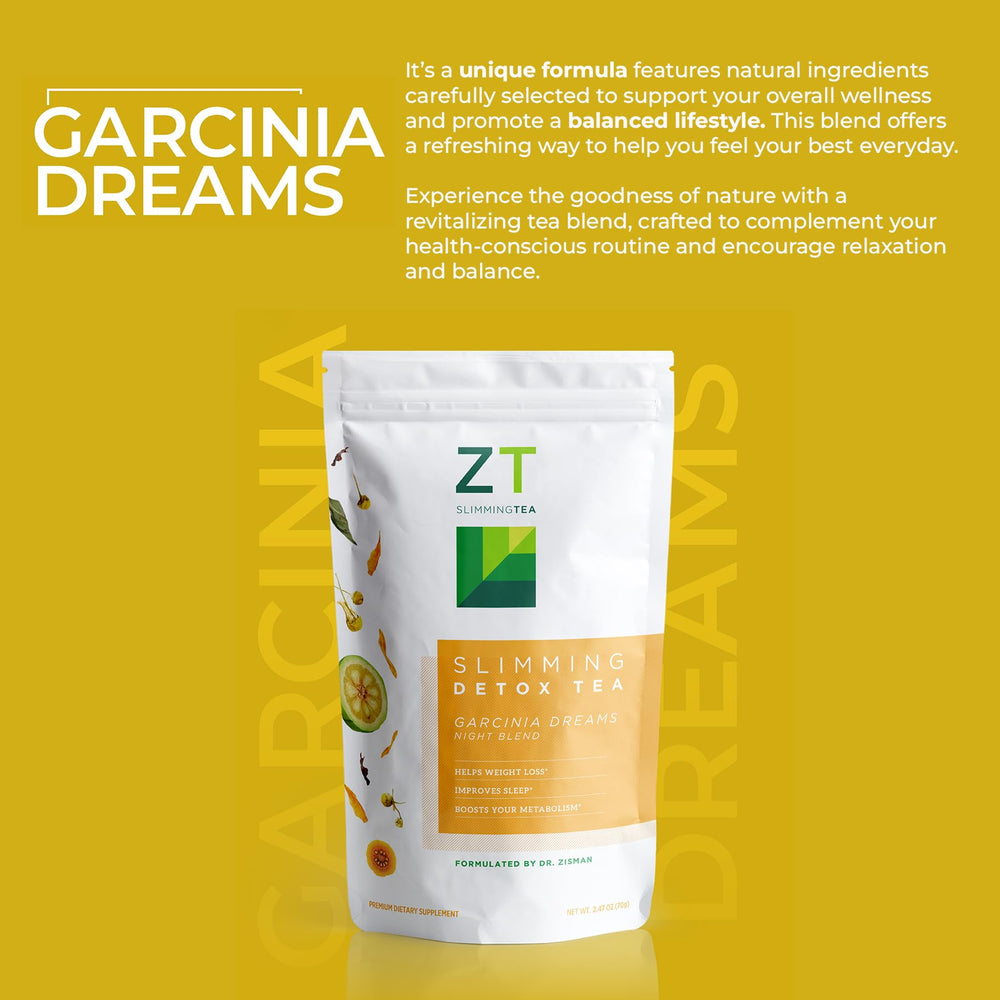 Dr. Zisman ZT Slimming Tea night scene suggests restful sleep support