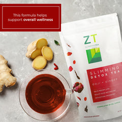 Dr. Zisman ZT Slimming Tea packaging box close-focus conveys gift-ready wellness.