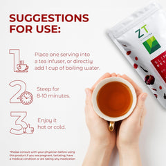 Dr. Zisman ZT Slimming Tea peppermint leaf label conveys caffeine-free refreshment for any time.