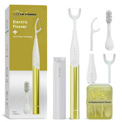 Front view of the flosser showing twin-line floss picks