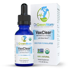 Bottle of Dr. Green Mom VaxClear with Metal Mend for kids