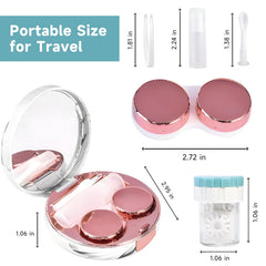 Travel kit lens case with tweezers