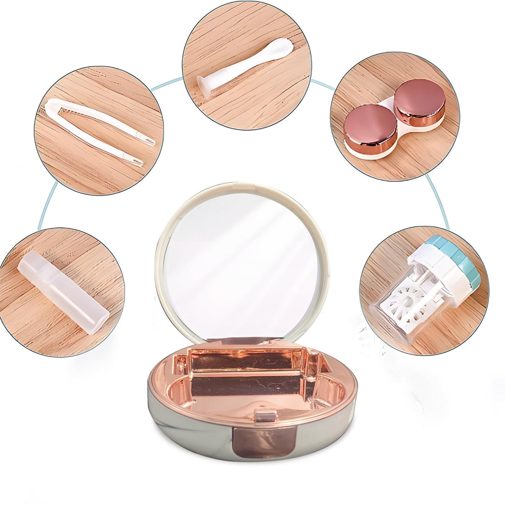 Marbled design contact lens case