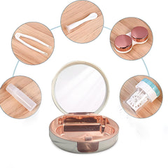 Marbled design contact lens case