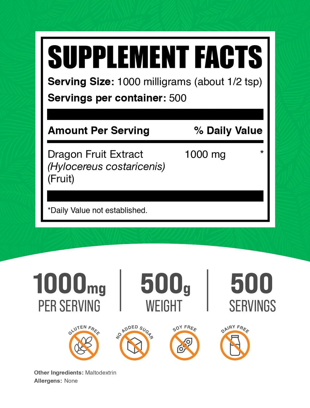Close-up of Dragon Fruit Extract powder