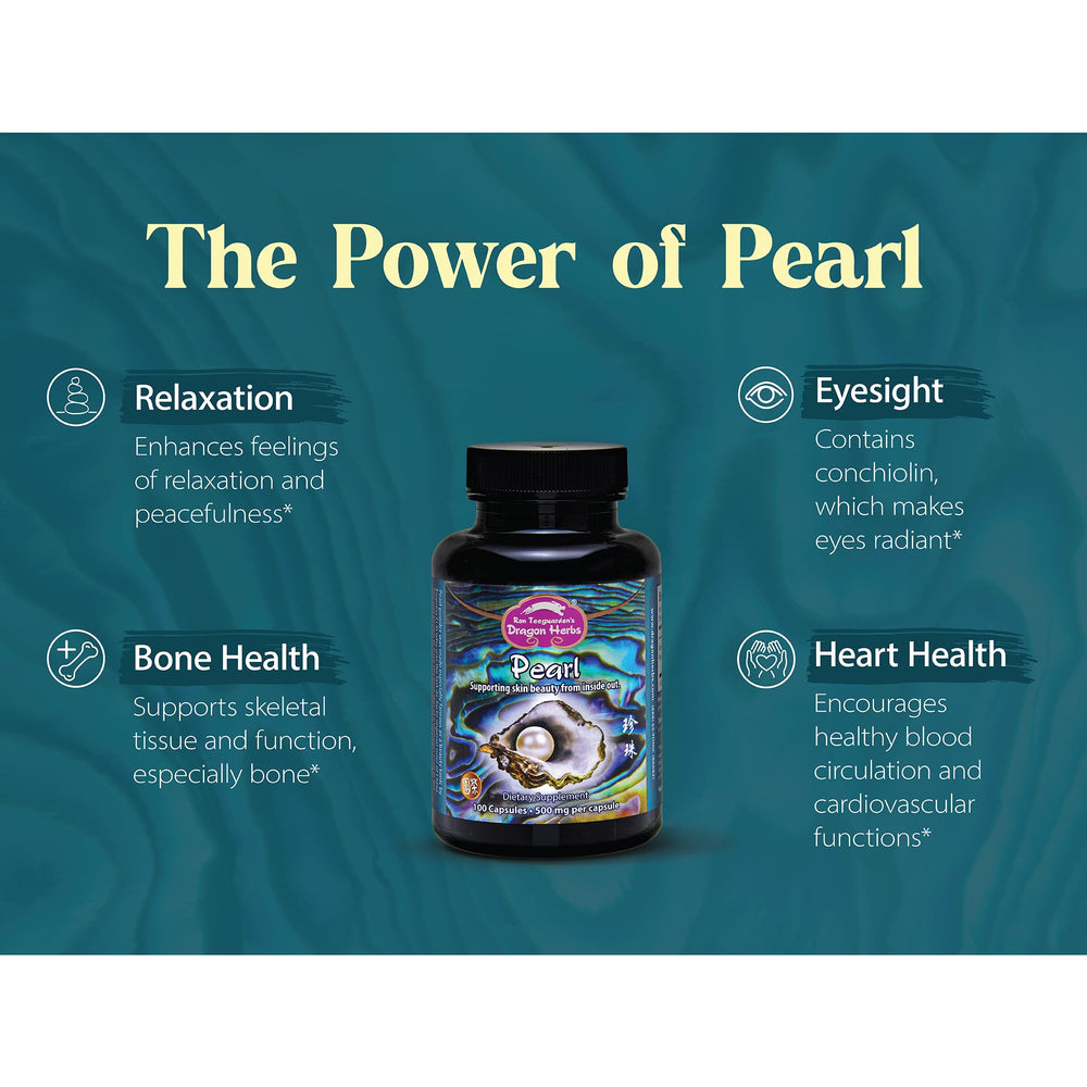 Nutrition facts panel for Pearl Powder Capsules