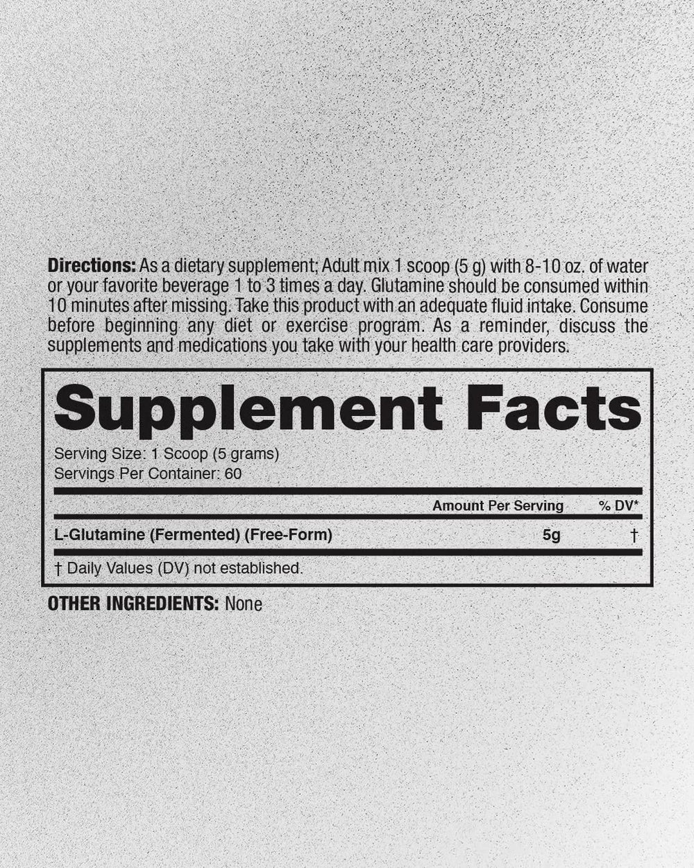 Fermented Glutamine powder with scoop