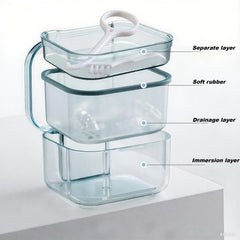 Detachable drainage basket for quick drying