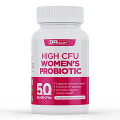 Close-up of Dralot Probiotics for Women with Super Enzyme Blend
